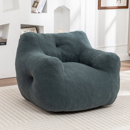 Adults High-Density Foam Stuffed Bean Bag Chair with Armrests