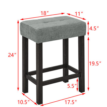 59 Inch Bar Table, Dining Table, Sofa Table with Power Outlet, 3 Upholstered Stools, 4 Piece Bar Table and Chair Set for Living Room, Dining Room, Kitchen