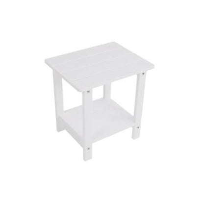 A wooden-textured imitation wood side table, simple yet with a rich texture. It comes with a small tabletop and is suitable for outdoor picnics. white