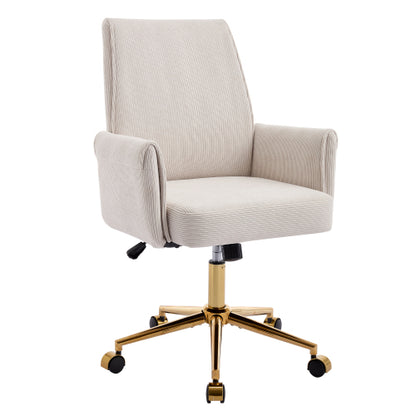 Mid-back liftable office chair, striped fabric, and ergonomically designed, is an excellent choice for working, studying or relaxing. The mid-back design provides a better sitting experience,White