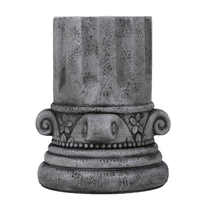 Cement Outdoor End Tables for Patio, GardenAccent Table, Modern Small Round Side Tablefor Outside, Tree Stump Garden Stool DrumTable indoor and Outdoor