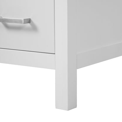 24-inch bathroom vanity with integrated undermount basin and a storage cabinet featuring 2 doors and 1 drawer. Includes double-layer door shelf, soft-close design, and versatile storage solutions