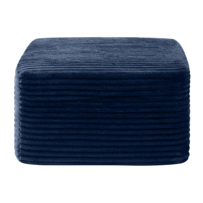 37.5 inch Corduroy Square Ottoman with Soft Padded Seat