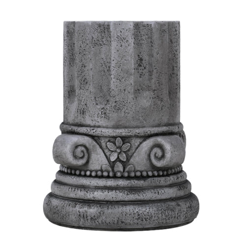 Cement Outdoor End Tables for Patio, GardenAccent Table, Modern Small Round Side Tablefor Outside, Tree Stump Garden Stool DrumTable indoor and Outdoor