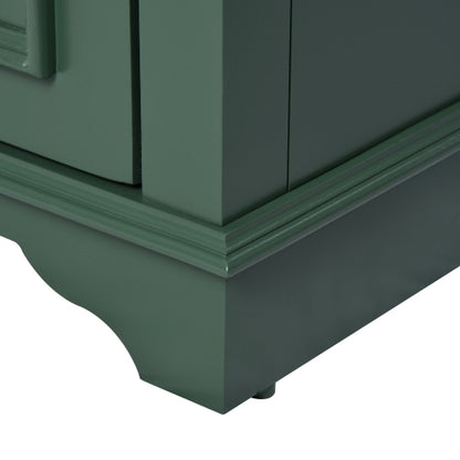 24'' Bathroom Vanity with Ceramic Sink Combo, Modern Freestanding Storage Cabinet with Silver Handles, Soft Closing Doors