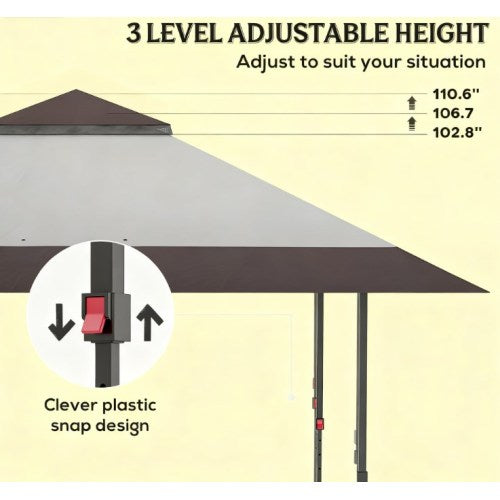Height Adjustable Pop Up Canopy Tent,Tents for Parties,with Wheeled Carry Bag andSand Bags