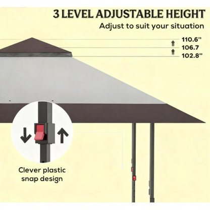 Height Adjustable Pop Up Canopy Tent,Tents for Parties,with Wheeled Carry Bag andSand Bags
