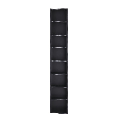 Ultra-Thin 8-Tier Wavy Edge Combined Bookshelf Adjustable Partition Waterproof MDF Storage Display Shelf