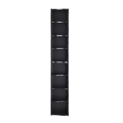 Ultra-Thin 8-Tier Wavy Edge Combined Bookshelf Adjustable Partition Waterproof MDF Storage Display Shelf