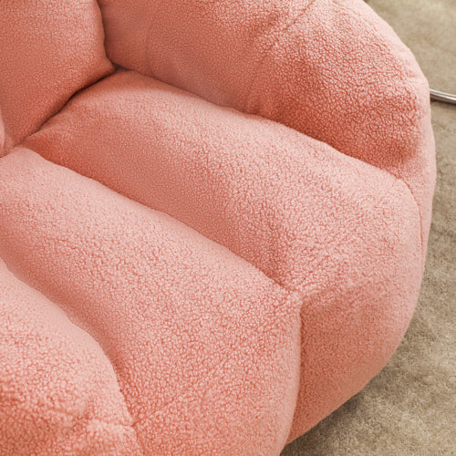 Tufted Faux Fur Memory Foam Bean Bag Chair with Armrests for Adults Kids Dorm Apartment Living Room