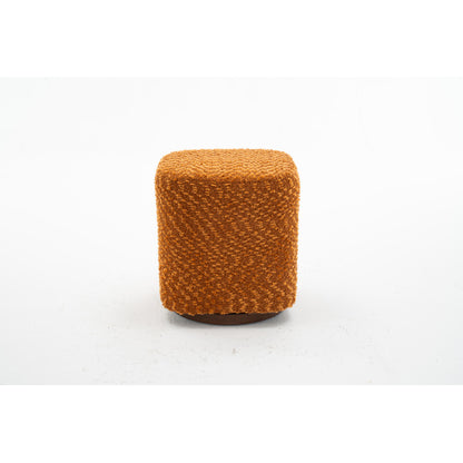 Ottoman Swivel Stool Upholstered Makeup Chair with 360¡ã Rotation Design