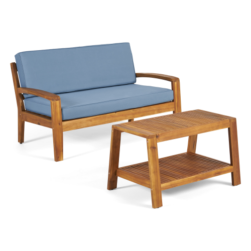 outdoor loveseat and coffee table set