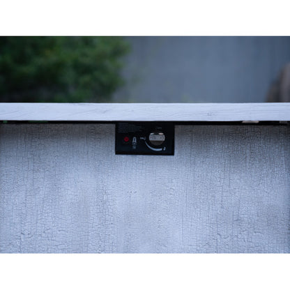 44" W x 25" H Outdoor Patio Propane Gas Fire Pit Table - 50,000 BTU High-temperature-resistant carving process for environmentally friendly materials with the effect of charcoal grain