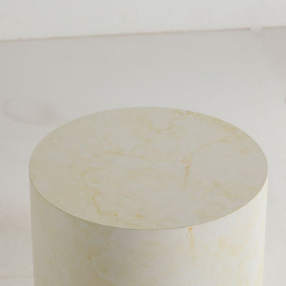 Set of 2 Beige Faux Marble Nesting Coffee Tables
