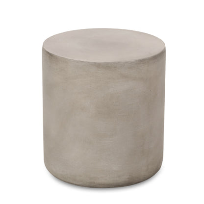 Outdoor LightWeight Concrete Side Table,Light Gray_70886.00