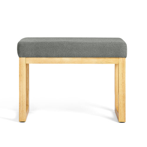 Shoe-changing bench, a shoe-changing bench with a wooden frame and a soft cushioned seat, can be placed freely and is suitable for small spaces without taking up much space -Dark Gray