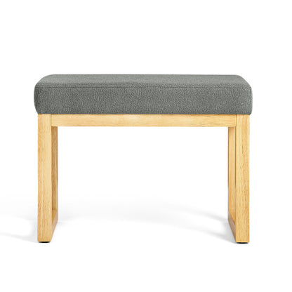 Shoe-changing bench, a shoe-changing bench with a wooden frame and a soft cushioned seat, can be placed freely and is suitable for small spaces without taking up much space -Dark Gray