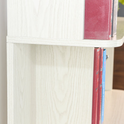 64.56 Inch 5-Tier Open MDF Bookshelf Free Combination Anti-Tip Design Multi-Color Household Display Shelf