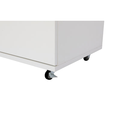 White 5-Drawer Dresser with handles – Modern Storage Cabinet