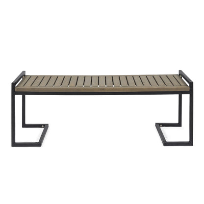 HOPKINS INDUSTRIAL WOOD AND METAL BENCH