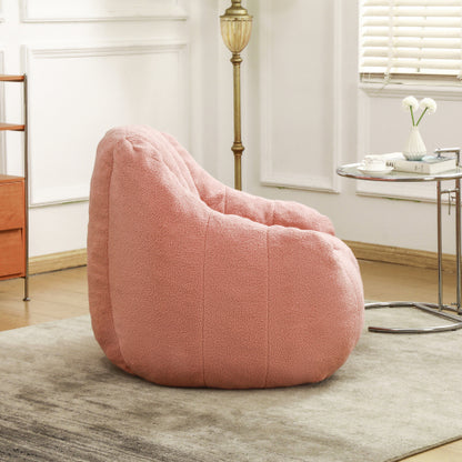 Tufted Faux Fur Memory Foam Bean Bag Chair with Armrests for Adults Kids Dorm Apartment Living Room