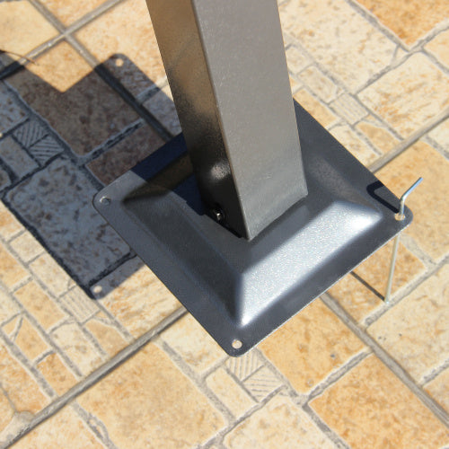 11.5' x 11.5' Retractable Pergola Canopy, Outdoor UV Protection & Sun Shade, Steel Frame for Garden, Grill, Patio, Backyard, Gray