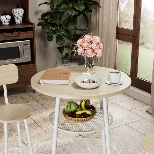 Bar table, equipped with 2 bar stools , with backrest and partition