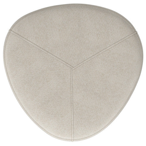 Small Ottoman Linen Upholstered Accent Footstool for Living Room Bedroom