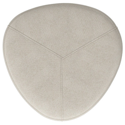 Small Ottoman Linen Upholstered Accent Footstool for Living Room Bedroom