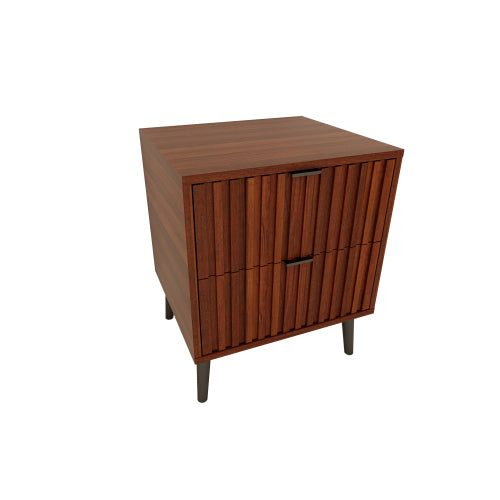 Wooden Nightstand with 2 Drawers