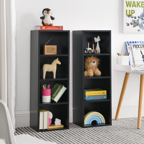70.9 Inch 8-Tier Detachable Adjustable Slim Media Storage Tower Home Narrow Bookcase