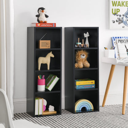 70.9 Inch 8-Tier Detachable Adjustable Slim Media Storage Tower Home Narrow Bookcase