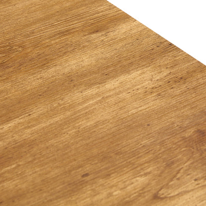 Wood Grain MDF Dining Table with Metal Frame