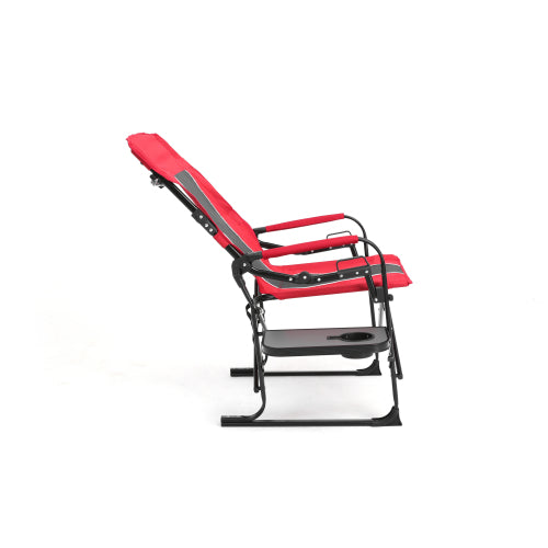 Camping Directors Chair, Heavy Duty,Oversized Portable Folding Chair with Side Table, Pocket for Beach, Fishing,Trip,Picnic,Lawn Red