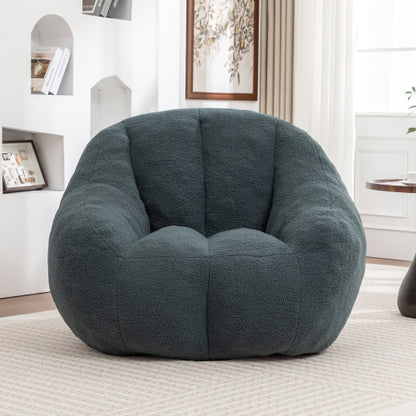 Faux-Fur Tufted Memory-Foam Bean Bag Chair for Adults & Kids