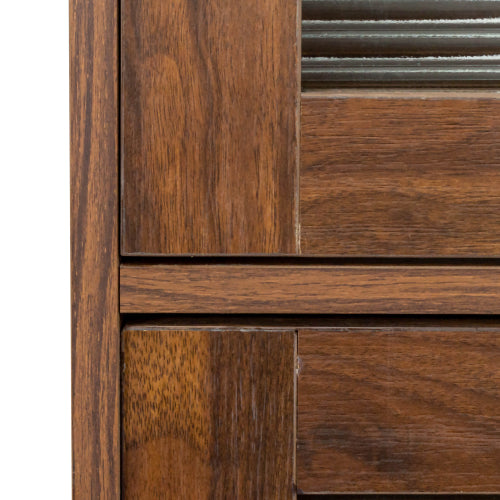 Contemporary Closed Back Glass Door Dustproof Wall Bookcase Cabinet