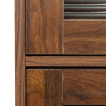 Contemporary Closed Back Glass Door Dustproof Wall Bookcase Cabinet