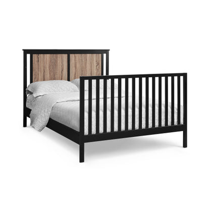 4-in-1 Convertible Crib Black/Vintage Walnut