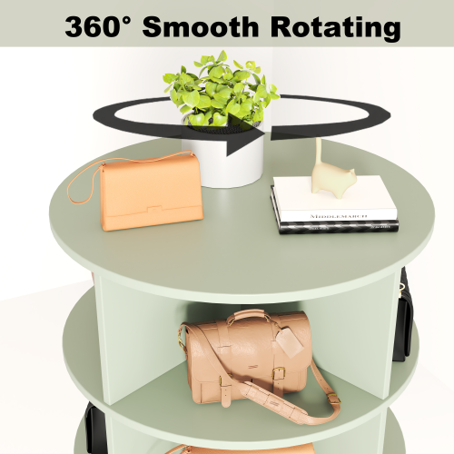 Green 6-Layer 360 Degree Rotating Shoe Cabinet Large Capacity Space Saving Household Shoe Storage Rack