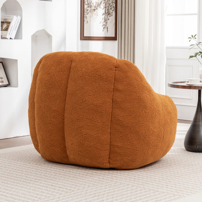 Faux-Fur Tufted Memory-Foam Bean-Bag Chair with Filler 37.4 inch x33.9 inch x32.3 inch  for Dorm Apartment Living-Room