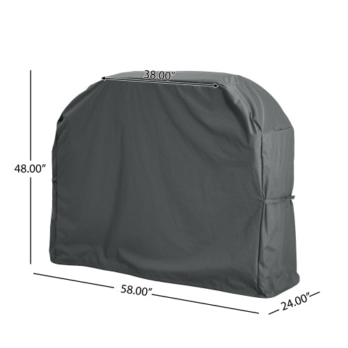 SHIELD PATIO OUTDOOR BBQ GRILL COVER, DARK GRAY