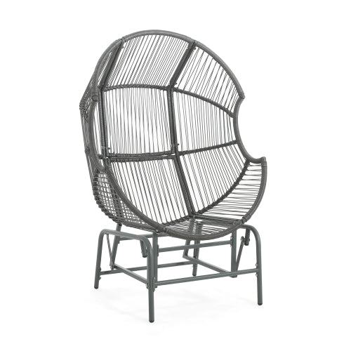 Palos Outdoor Wicker Glider Chair - Dark Gray