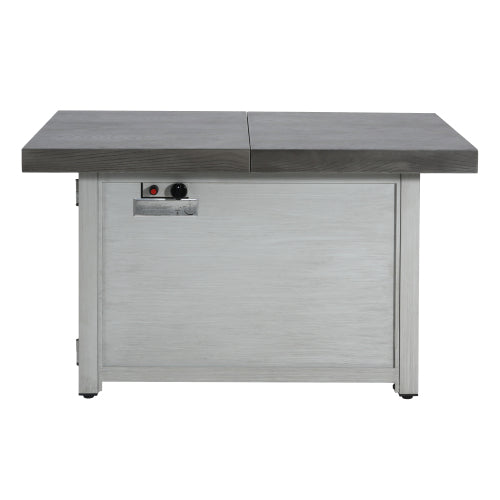 Extendable Rectangle Aluminum Alloy Fire Pit Table, 50,000BTU