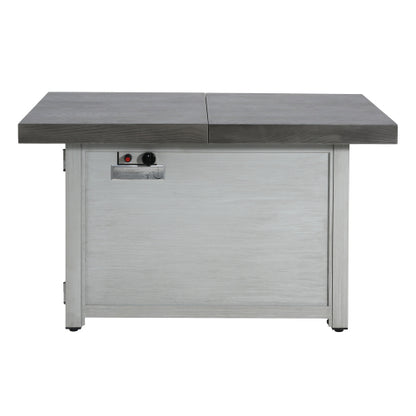 Extendable Rectangle Aluminum Alloy Fire Pit Table, 50,000BTU