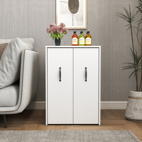 3-Tier Adjustable Side Panel Mobile Dustproof Storage Bookcase Cabinet