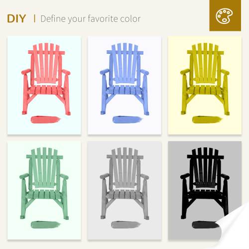 Outsunny Outdoor Wooden Rocking Chair, Single-Person Rustic Rocker with Slatted Seat