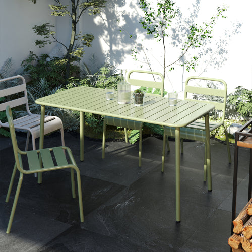 Sella long table (green) outdoor dining table villa courtyard balcony table outdoor leisure table simple garden waterproof table