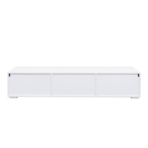 Wall Mount Floating Particle Board TV Stand Drop Down Cabinet Media Shelf For Living Room Bedroom