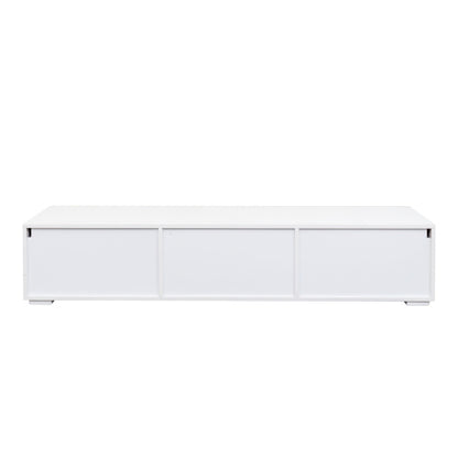 Wall Mount Floating Particle Board TV Stand Drop Down Cabinet Media Shelf For Living Room Bedroom