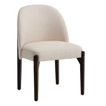 Wooden Dining Chairs Set of 2, Modern Fabric Upholstered Dining Room Chair Kitchen Chairs, Farmhouse Dinner Chair for Kitchen Dining Room